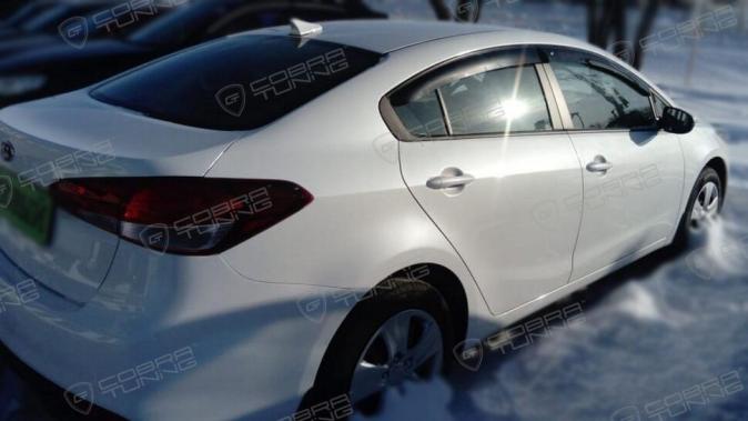 Дефлекторы окон (ветровики) Kia Cerato III Sd 2012 (Киа Черато) Кобра Тюнинг