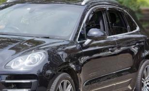 Дефлекторы окон (ветровики) Porsche Macan (95B) 2014"EuroStandard" (Порш Макан) Кобра Тюнинг